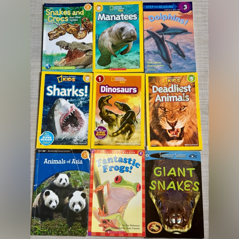 Set of 9 Kids Nature & Animal Paperback Books - for Early Readers
